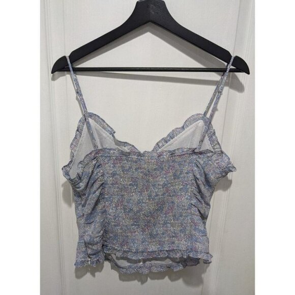 New ASTR the Label | Ruched Cami in Blue Ditsy Floral - Picture 8 of 13